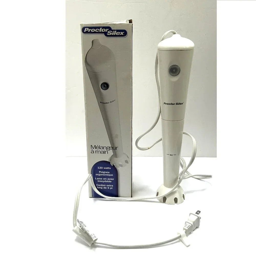 Proctor Silex White Handheld Blender Model #59735